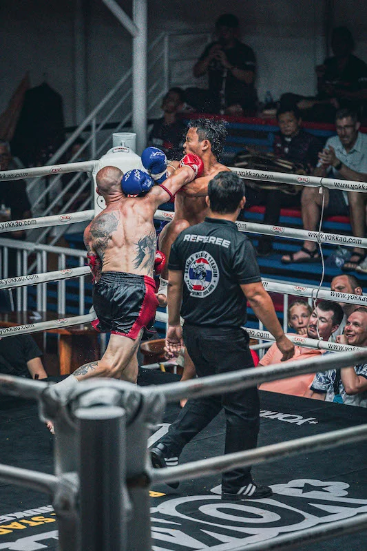 Rubén Merino entrenando artes marciales en Tailandia